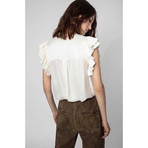NWT Zadig & Voltaire Tiza Satin Top size XS - Picture 3 of 8